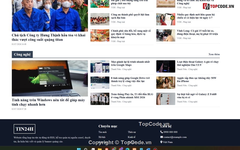Web Crawl,code tin tức,web tin tức